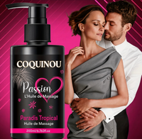 COQUINOU Passion – Huile de Massage Sensuelle Paradis Tropical 200 ml